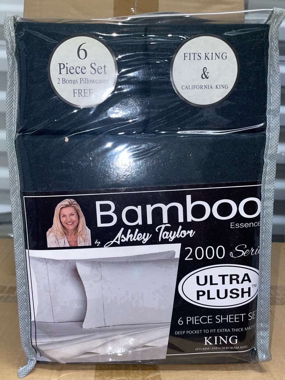 Ashley Taylor Bamboo Ultra Plush 6-Piece King Sheet Set - Black